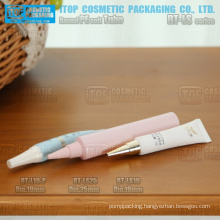 attractive and cute 19mm and 25mm diameter pe soft tube with sharp screw lid hot-selling round plastic cosmetic tube